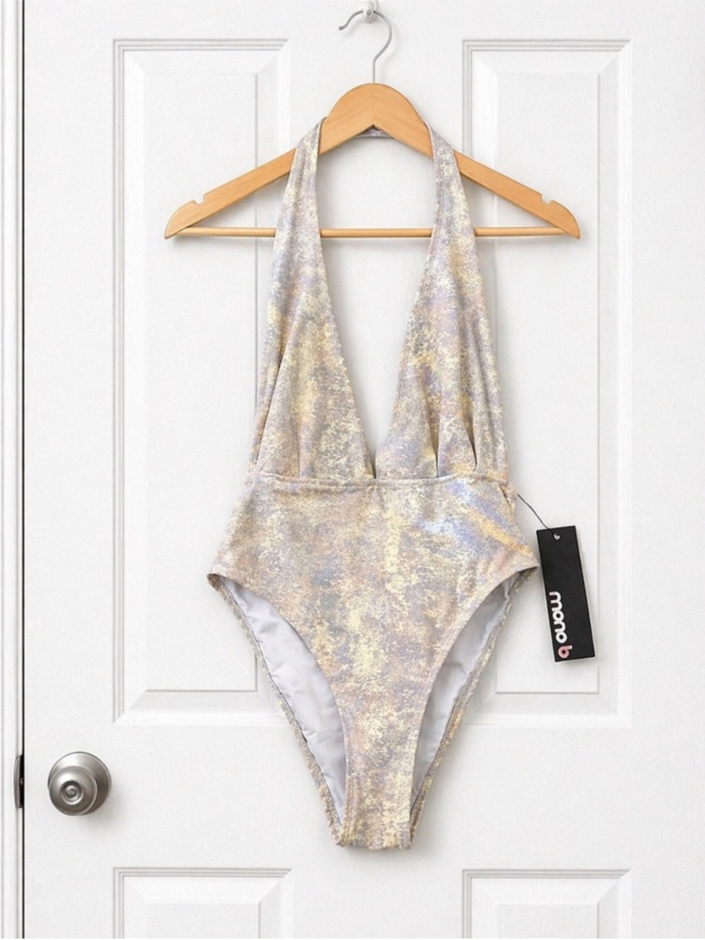 Mono B Pastel One-Piece Swimsuit with Muted Colors